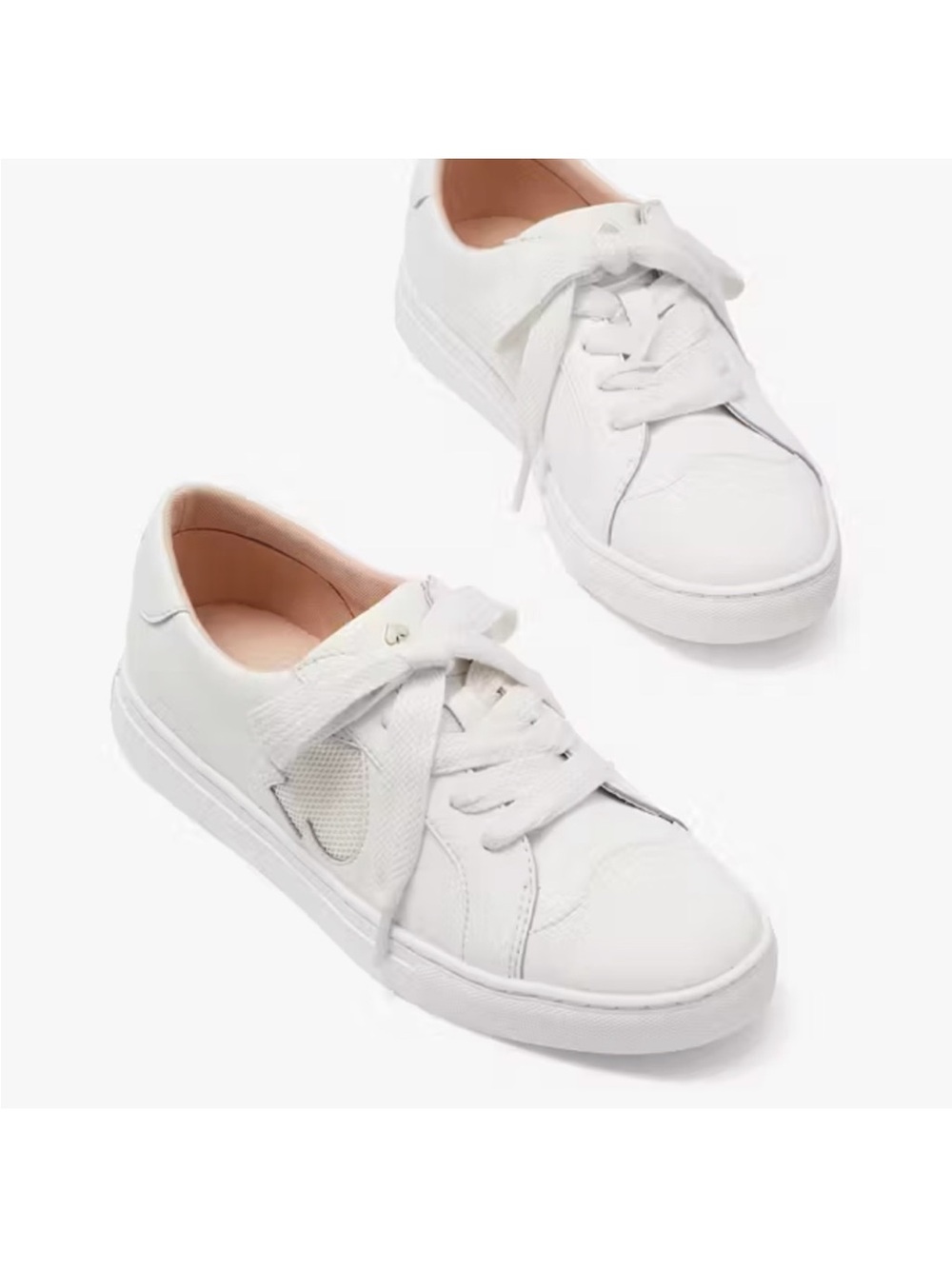 Kate Spade White Leather Lace-Up Sneakers size 7